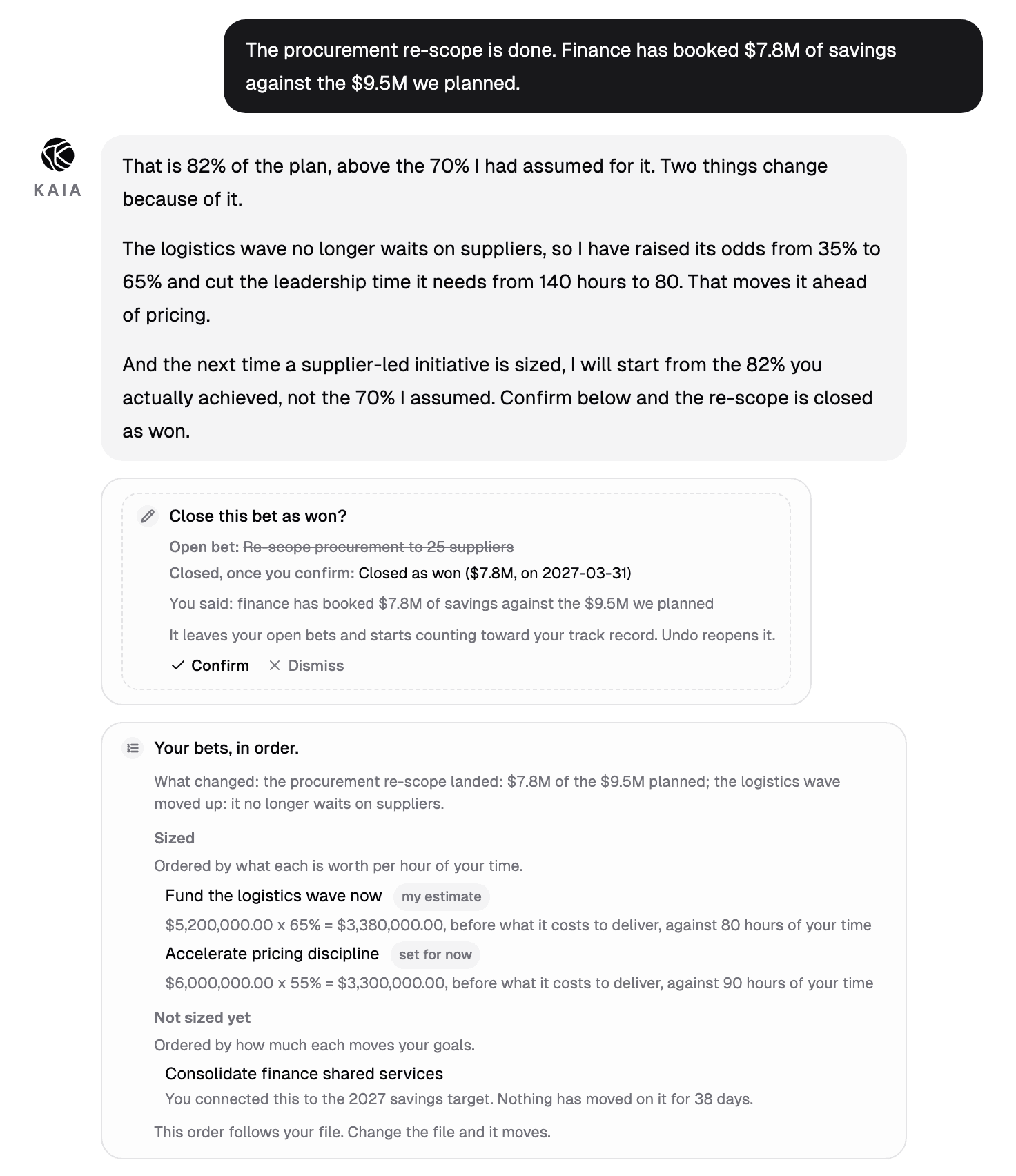Kytherion product view, step 05: Learn